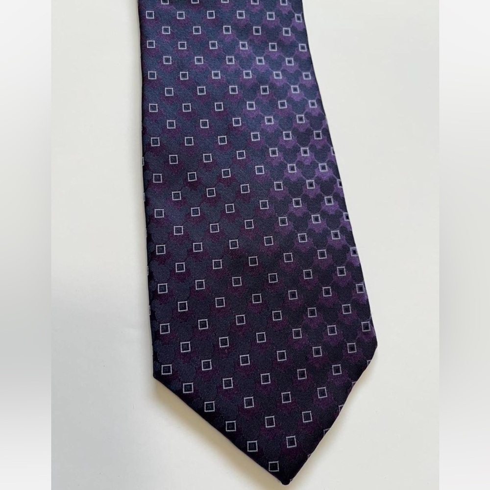 Disney Parks purple silk tie with subtitle Mickey pattern